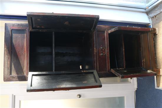 A Chinese hardwood tall cabinet W.65cm